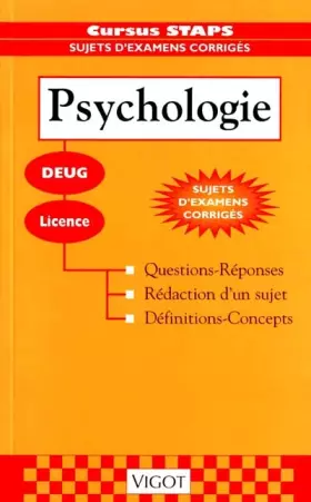 Couverture du produit · Sujets corrigés de psychologie