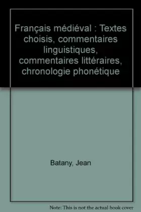 Couverture du produit · Français médiéval