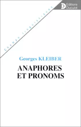 Couverture du produit · Anaphores et pronoms
