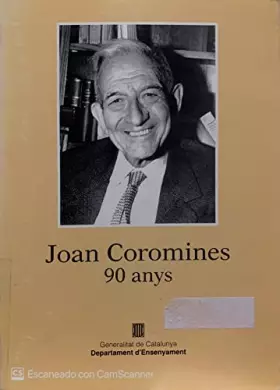 Couverture du produit · Joan Coromines, 90 anys