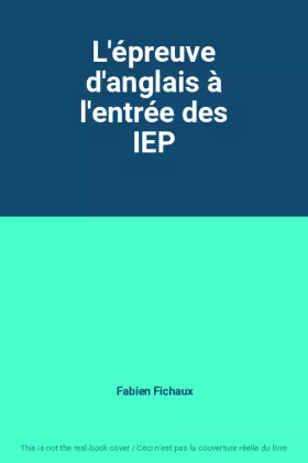Couverture du produit · L'épreuve d'anglais à l'entrée des IEP