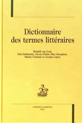 Couverture du produit · Dictionnaire des termes littéraires
