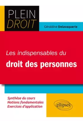 Couverture du produit · Les indispensables du Droit des personnes