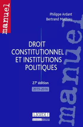 Couverture du produit · Droit constitutionnel et Institutions politiques,
