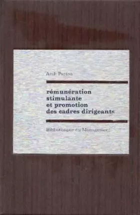 Couverture du produit · Rémunération stimulante et promotion des cadres dirigeants