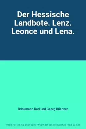 Couverture du produit · Der Hessische Landbote. Lenz. Leonce und Lena.