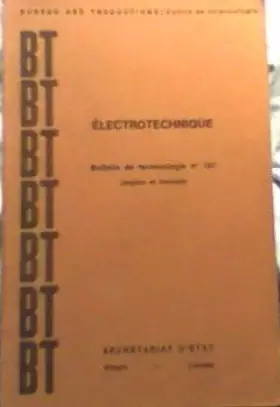 Couverture du produit · ELECTROTECHNIQUE