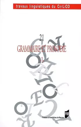 Couverture du produit · GRAMMAIRE ET PROSODIE 1
