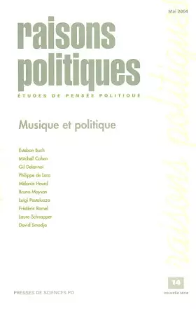 Couverture du produit · Raisons politiques, numéro 14 - Mai 2004