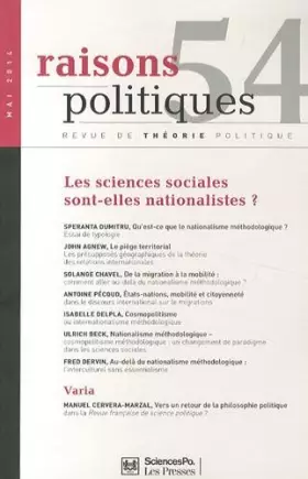 Couverture du produit · RAISONS POLITIQUES 54