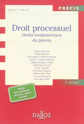 Couverture du produit · Droit processuel. Droits fondamentaux du procès - 7e éd.