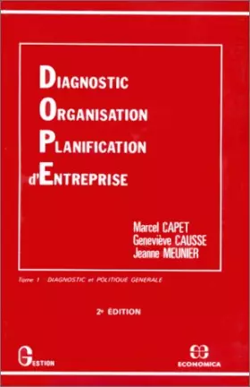 Couverture du produit · Diagnostic, Organisation, Planification d'Entreprise