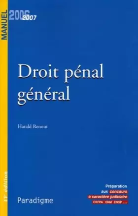 Couverture du produit · Droit pénal général: Edition 2006-2007