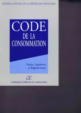 Couverture du produit · Code de la consommation : partie legislative et reglementaire , ed mise a jour a