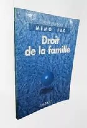 Couverture du produit · Droit de la famille
