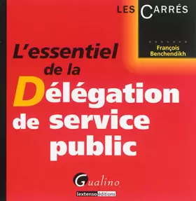 Couverture du produit · L'essentiel de la délégation de service public
