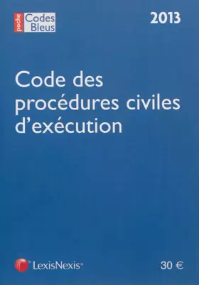 Couverture du produit · Code des procédures civiles d'exécution
