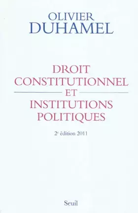 Couverture du produit · Droit constitutionnel et institutions politiques