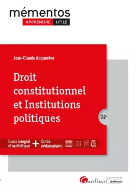 Couverture du produit · Droit constitutionnel et Institutions politiques
