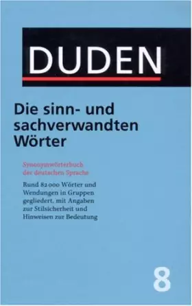 Couverture du produit · Duden-Sinn-Und Sachverwandten Eoerter