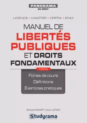 Couverture du produit · Manuel de libertés publiques et droits fondamentaux