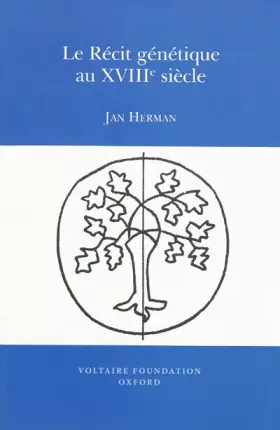 Couverture du produit · Le Récit Génétique Au XVIIIe Siècle (SVEC 2009:11) (French Edition)