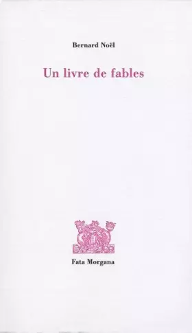 Couverture du produit · Un livre de fables