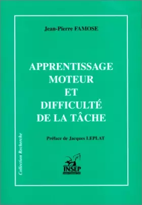 Couverture du produit · Apprentissage moteur et difficulté de la tâche