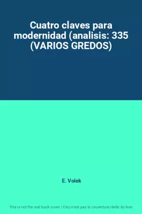 Couverture du produit · Cuatro claves para modernidad (analisis: 335 (VARIOS GREDOS)
