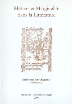 Couverture du produit · METIERS ET MARGINALITE DANS LA LITTERATURES
