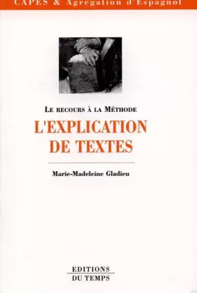 Couverture du produit · L'explication des textes littéraires