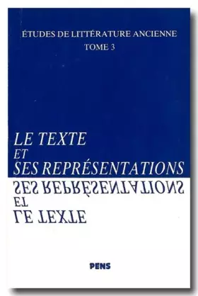 Couverture du produit · Le texte et ses représentations