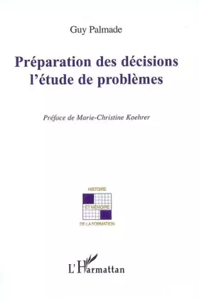 Couverture du produit · Préparation des décisions l'étude de problèmes