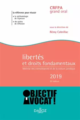 Couverture du produit · Libertés et droits fondamentaux: Maîtrise des connaissances et de la culture juridique