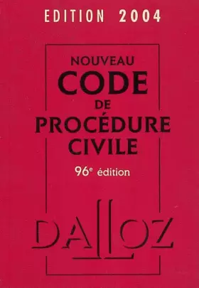 Couverture du produit · Nouveau code de procédure civile 2004