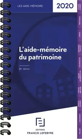 Couverture du produit · L'aide-mémoire du patrimoine