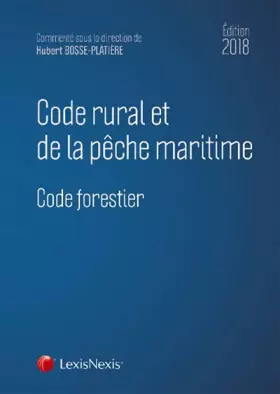 Couverture du produit · Code rural et de la pêche maritime 2018