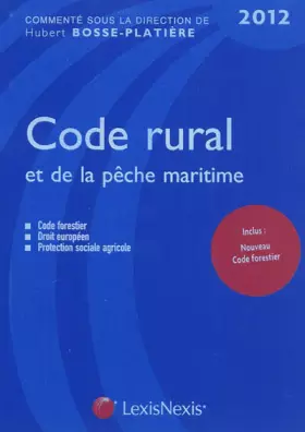 Couverture du produit · Code rural et de la pêche maritime 2012