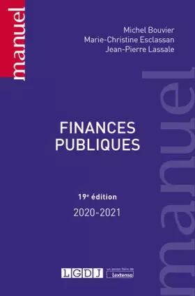 Couverture du produit · Finances publiques (2020-2021)