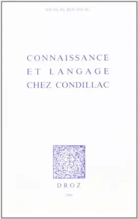 Couverture du produit · Connaissance et Langage Chez Condillac