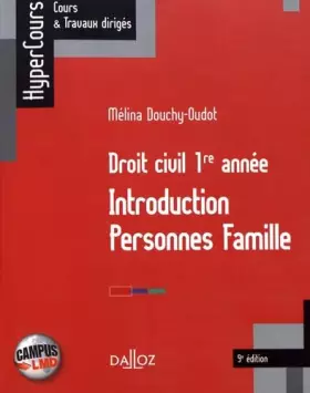 Couverture du produit · Droit civil 1re année: Introduction, personnes, famille