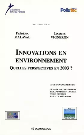 Couverture du produit · Innovations en environnement : Quelles perspectives en 2003 ?