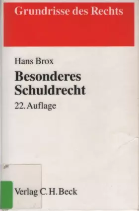 Couverture du produit · Besonderes Schuldrecht.