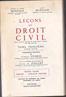 Couverture du produit · Leçons de droit civil...