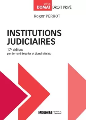 Couverture du produit · INSTITUTIONS JUDICIAIRES - 17EME EDITION