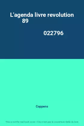 Couverture du produit · L'agenda livre revolution 89                                                                  022796