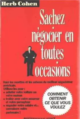 Couverture du produit · Sachez négocier en toutes occasions