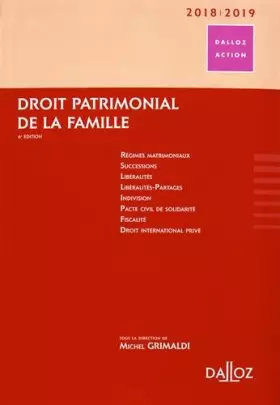 Couverture du produit · Droit patrimonial de la famille