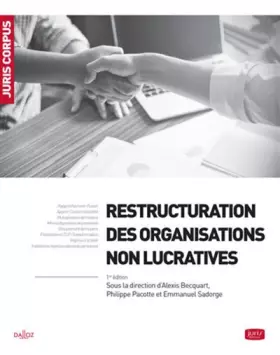 Couverture du produit · Restructuration des organisations non lucratives