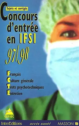 Couverture du produit · CONCOURS D'ENTREE EN IFSI 97-98